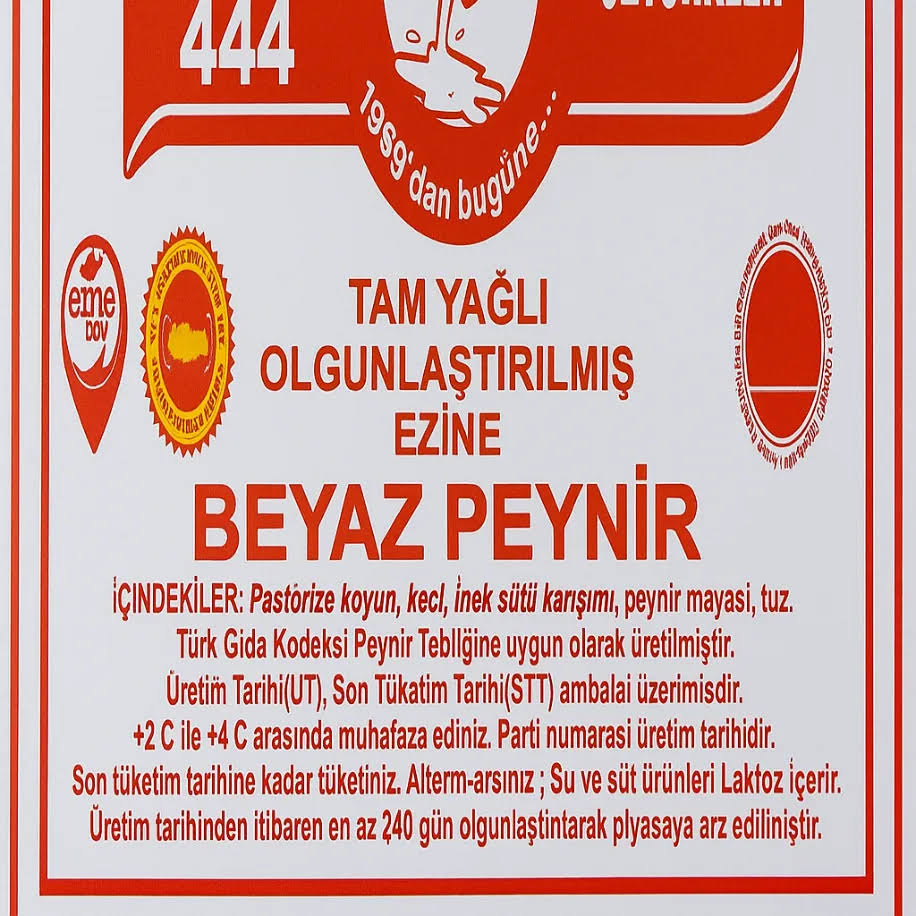 H.Ö 444 Öztürkler Ezine Peyniri 2 Kg